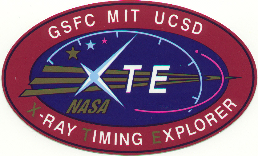 RXTE mission patch, link to RXTE website